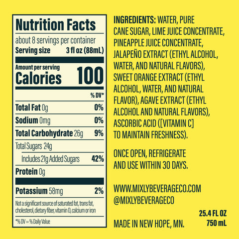 Tropical & Spicy Margarita Cocktail & Mocktail Mixer (Pre-Order)